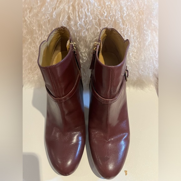 Nine West Bordeaux Leather Ankle Boots - Picture 3 of 4